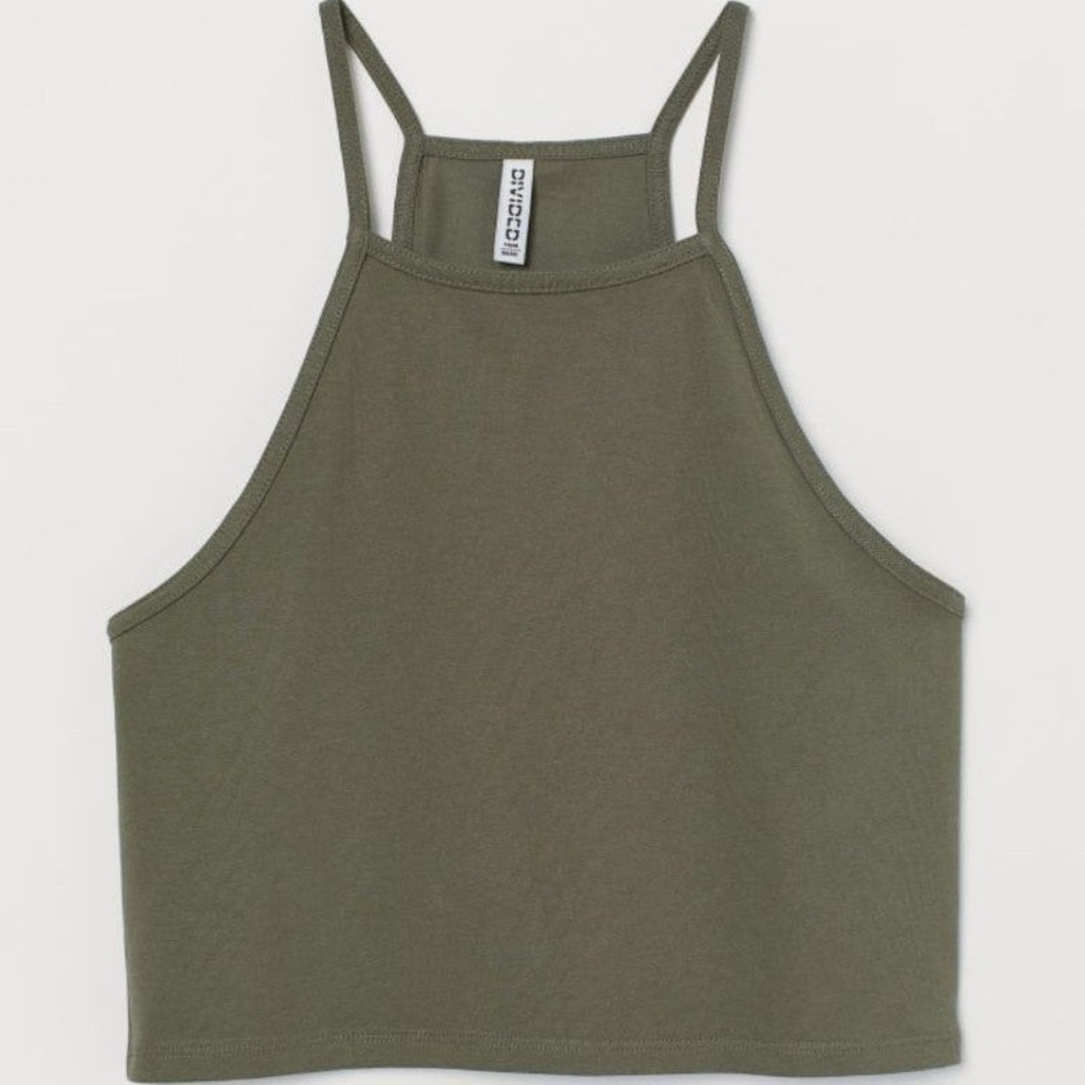 Khaki Green Halter Tank